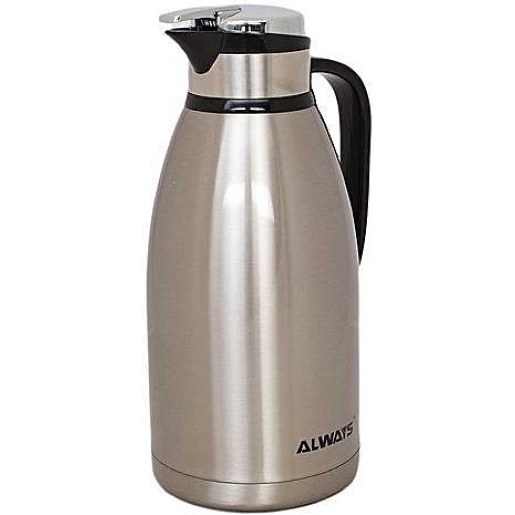 Always (Pressing) 2.0 Litres Unbreakable Vaccum Jar Flask - Stainless Steel