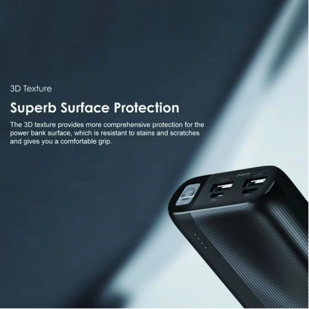 Oraimo Power Bank 20000mAh High Capacity Dual USB Output OPB-P204D - Black