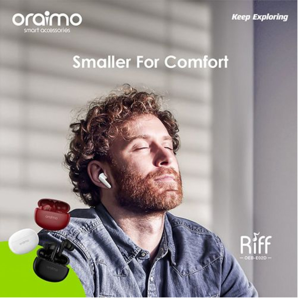 Oraimo Riff Smaller For Comfort True Wireless Earbuds - Black