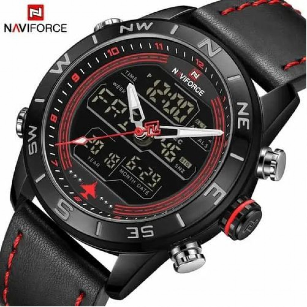Naviforce Men's Dual Display Watch - Black