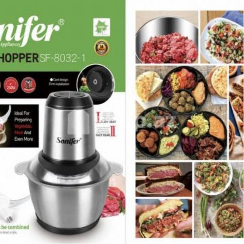Sonifer Food Processor, Meat Grinder Mini Food Chopper For Vegetables -Silver