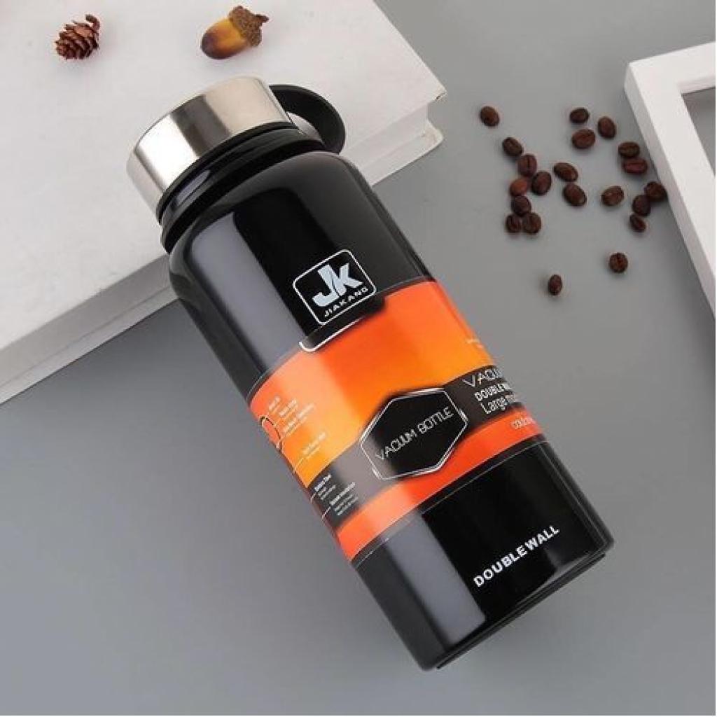 Jk Imaging 1.5L Portable Stainless Steel Vacuum Flask Cup Thermo Bottle-Black