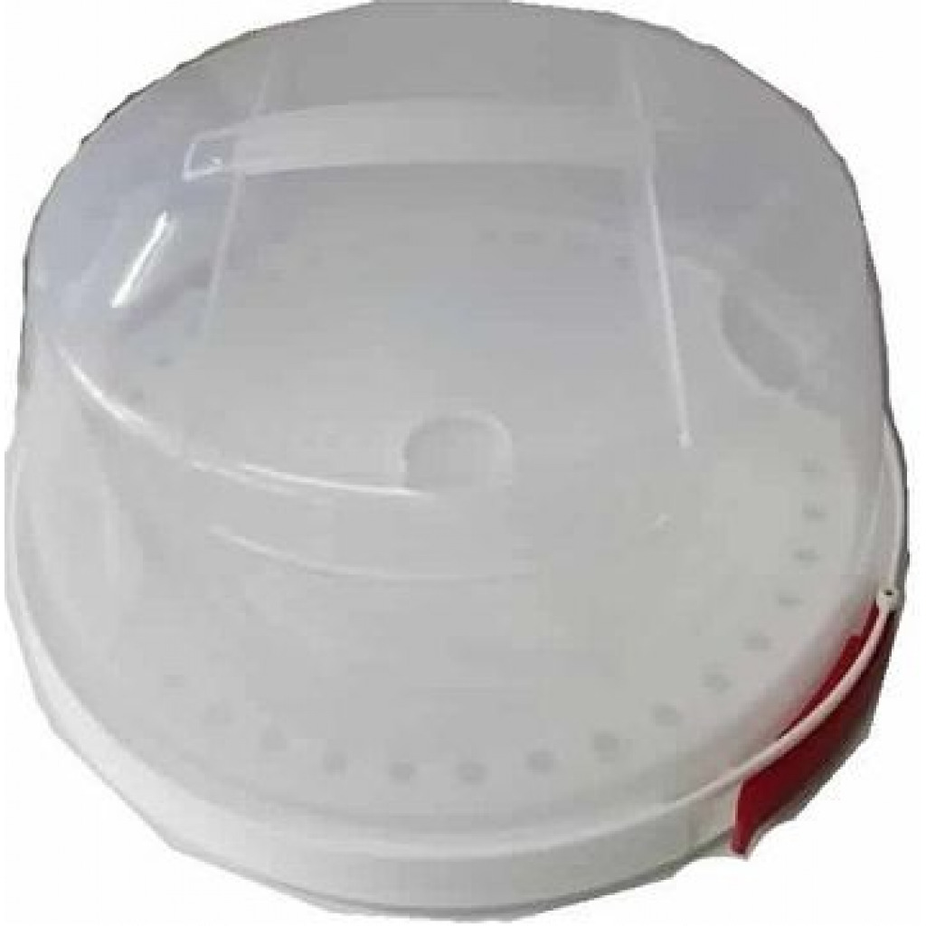 Portable Cake Storage Bin Cupcake Holder Container Box- White