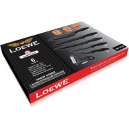 Loewe 6 Pieces Of Kitchen Non-Stick Coating Knife Set -Black