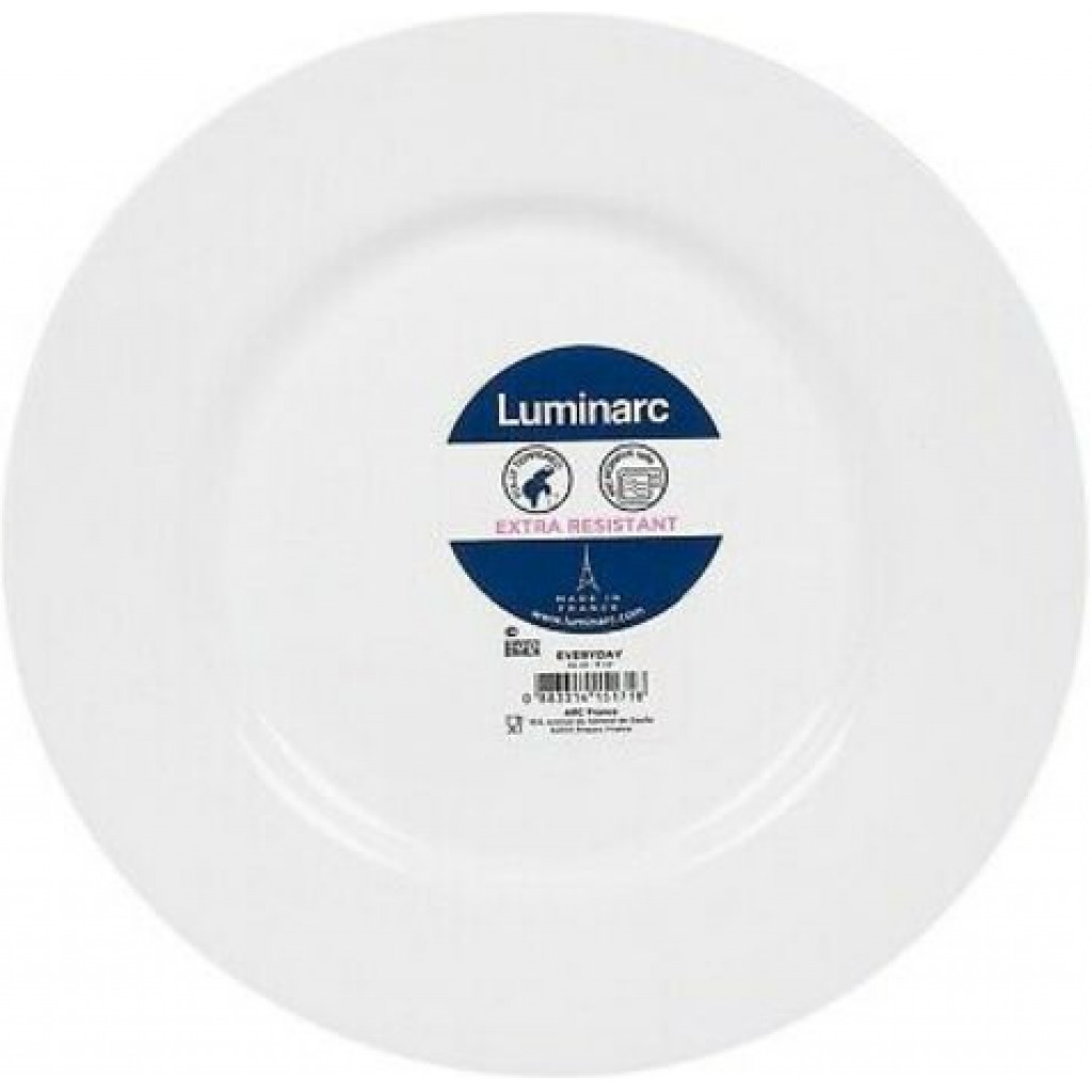 Luminarc 18 Piece Plates, Side Plates And Bowls Dinner Set, White