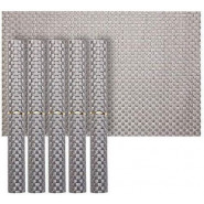 6 Pieces Of Placemats Table Mats-Grey