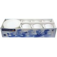 Luminarc 6 Pieces Of Cups And 6 Saucers -White