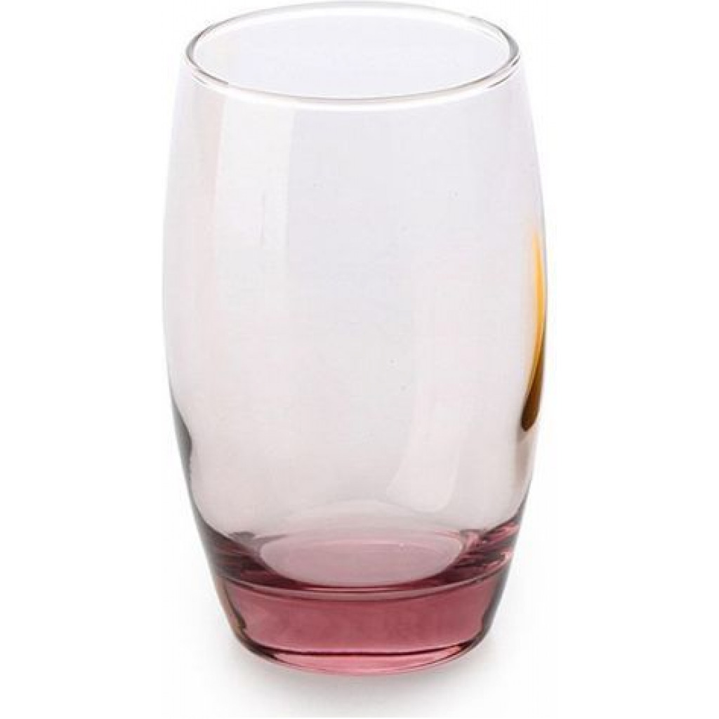 Luminarc 6 Pieces Of Oval Water Juice Glasses Cups Drinkware -Purple