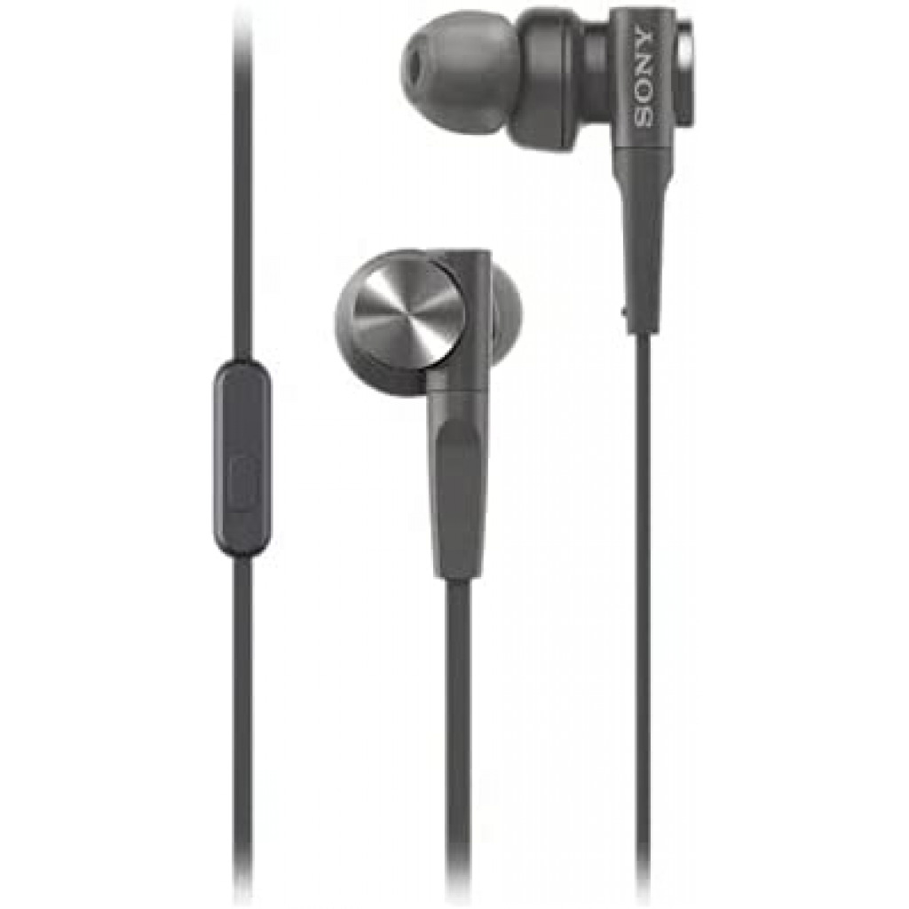 Sony MDRXB55AP Extra Bass Earbud Headphones/Headset with Mic (Black)