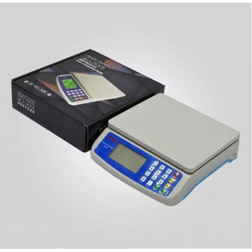 30kg Electronic Mini Digital Price Computing Weighing Scale LCD Display- White Measuring Tools & Scales TilyExpress 3