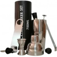 Cocktail Shaker Set, 8 Piece Bartender Drink Mixing Kit-Silver Cocktail Shakers