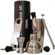 Cocktail Shaker Set, 8 Piece Bartender Drink Mixing Kit-Silver