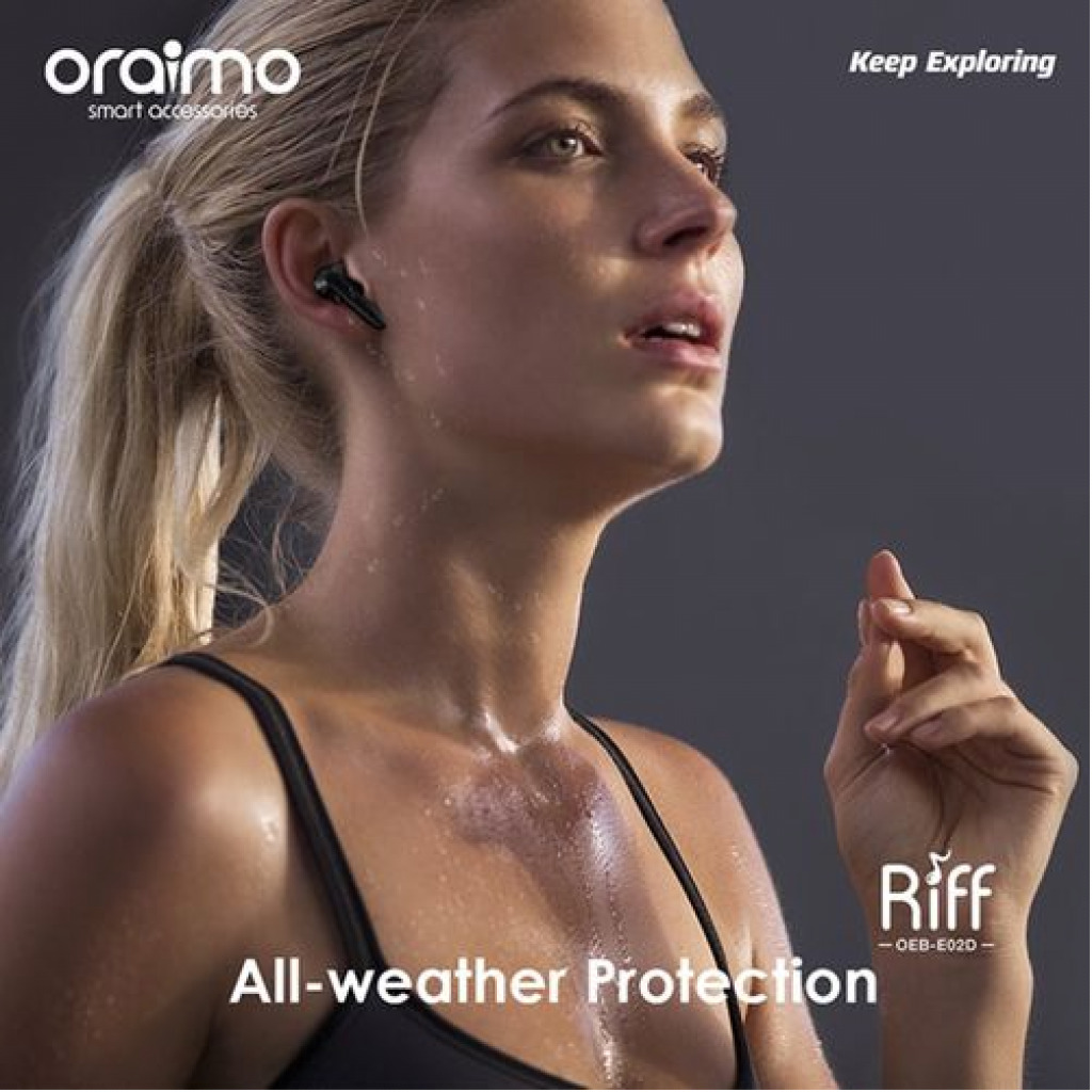 Oraimo Riff Smaller For Comfort True Wireless Earbuds - Black