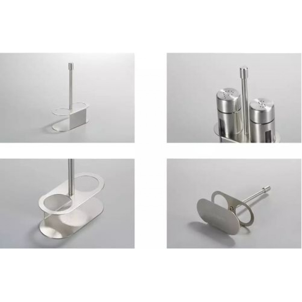Spice Salt and Pepper Shaker Storage Containers – Silver Spice Racks TilyExpress 3