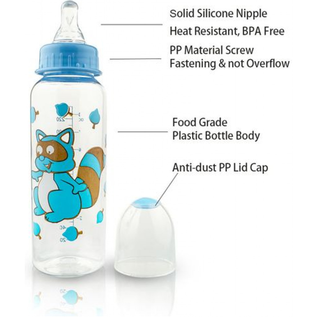 Set of 3 Milk Baby feeding Bottle 240 ml-Multi-Colours