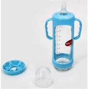 280ml Milk Glass Baby feeding Bottle - Blue