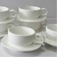 6 Pieces Of Cappuccino Latte Espresso Coffee Cups And 6 Saucers – White Coffee Cups & Mugs TilyExpress