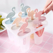 6 Ice Pop Makers, Popsicle Frozen Candy Ice Cream Moulds Tray- Multi-colour