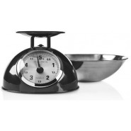 Retro Stainless Steel Mechanical Kitchen Weighing Scale Set - Black