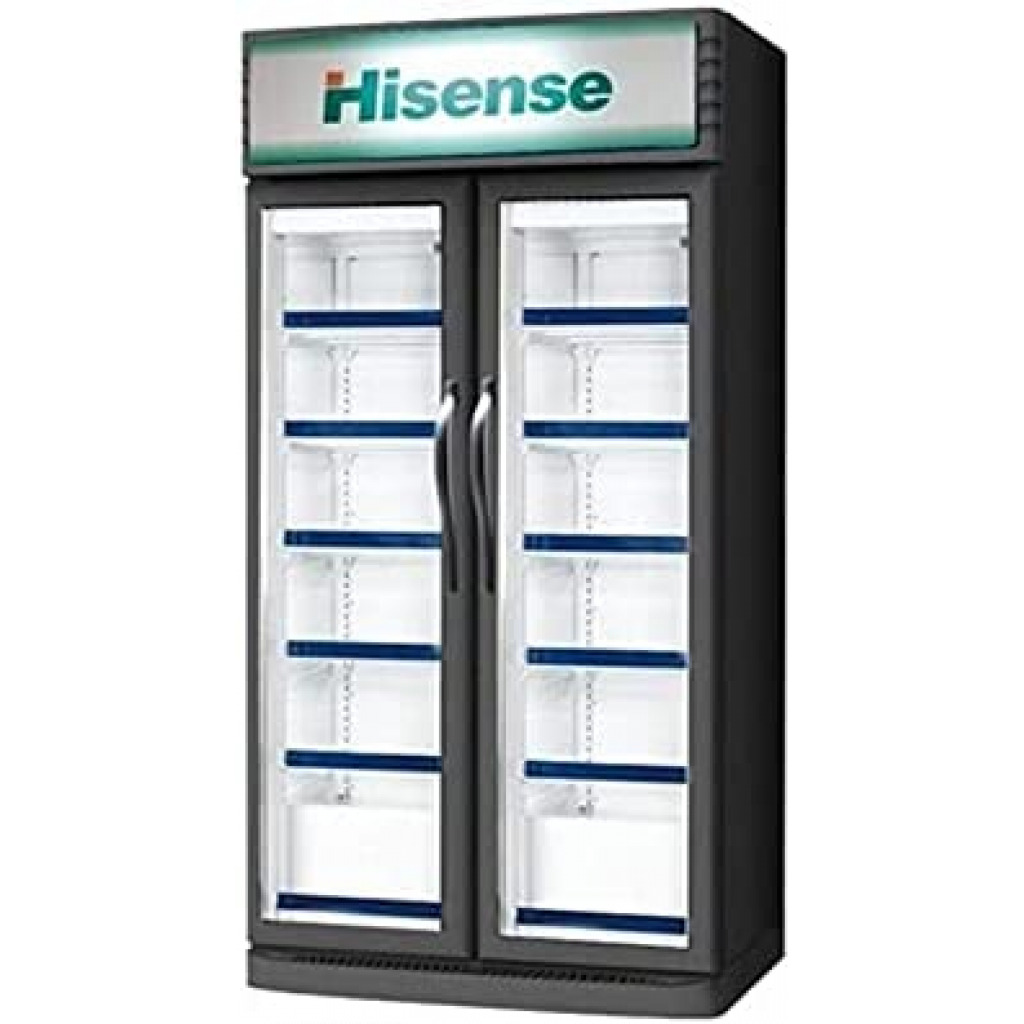 Hisense 990 Liter Double Door Display Cooler FL99WCD1; Vertical Display Chiller, Double Display Showcase Refrigerator