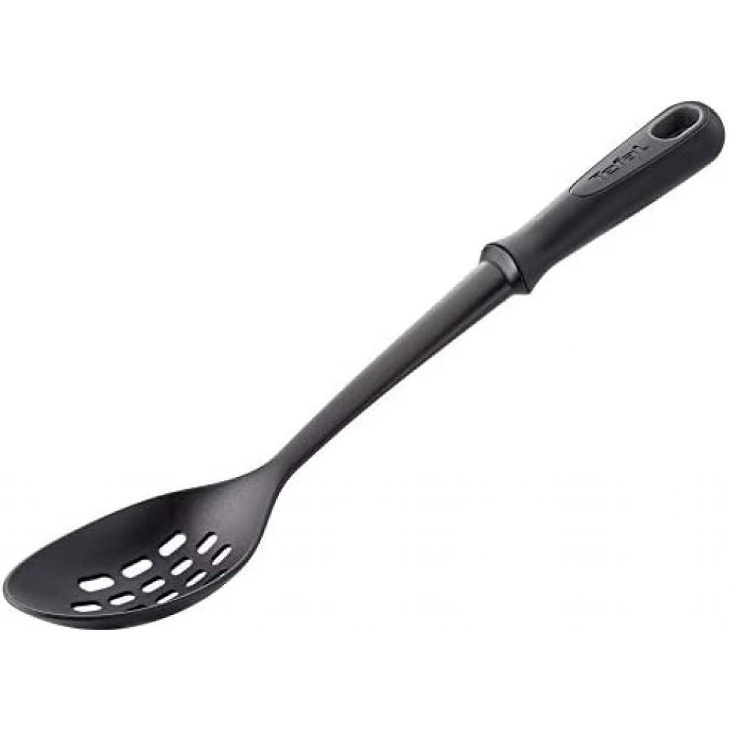 TEFAL Comfort Slotted Spoon, Kitchen Tool, Black, Plastic / Nylon, K1291014 1 TEFAL Comfort Slotted Spoon, Kitchen Tool, Black, Plastic / Nylon, K1291014