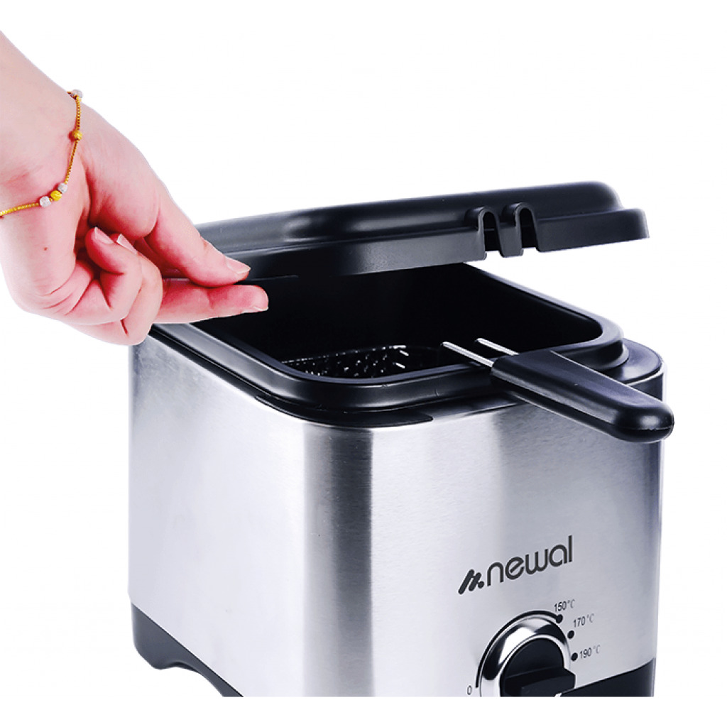 Newal 3L Stainless Steel Single Deep Fryer NWL-5057 - Silver/Black