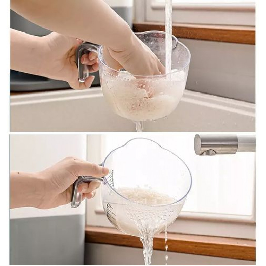 12kg Cereal Rice Bucket Storage Bin Dispenser Container & Measuring Cup, White