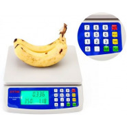 30kg Electronic Mini Digital Price Computing Weighing Scale LCD Display- White Measuring Tools & Scales