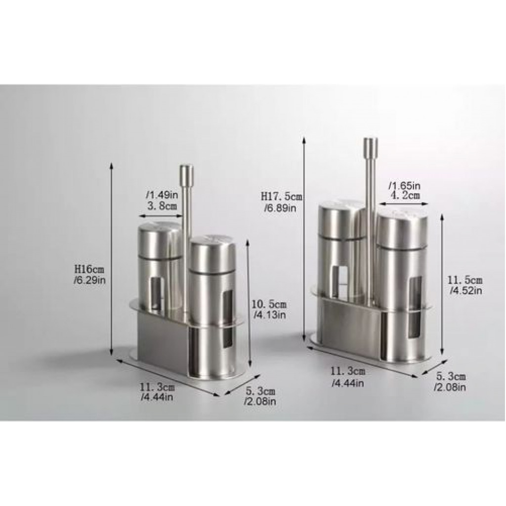 Spice Salt and Pepper Shaker Storage Containers – Silver Spice Racks TilyExpress 2