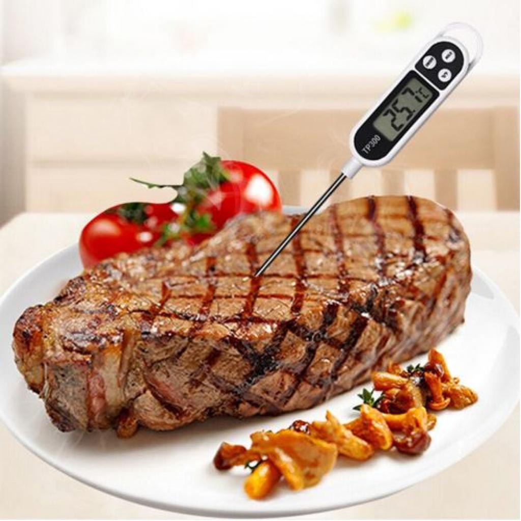 Digital Universal Kitchen Food Cooking Thermometer-White