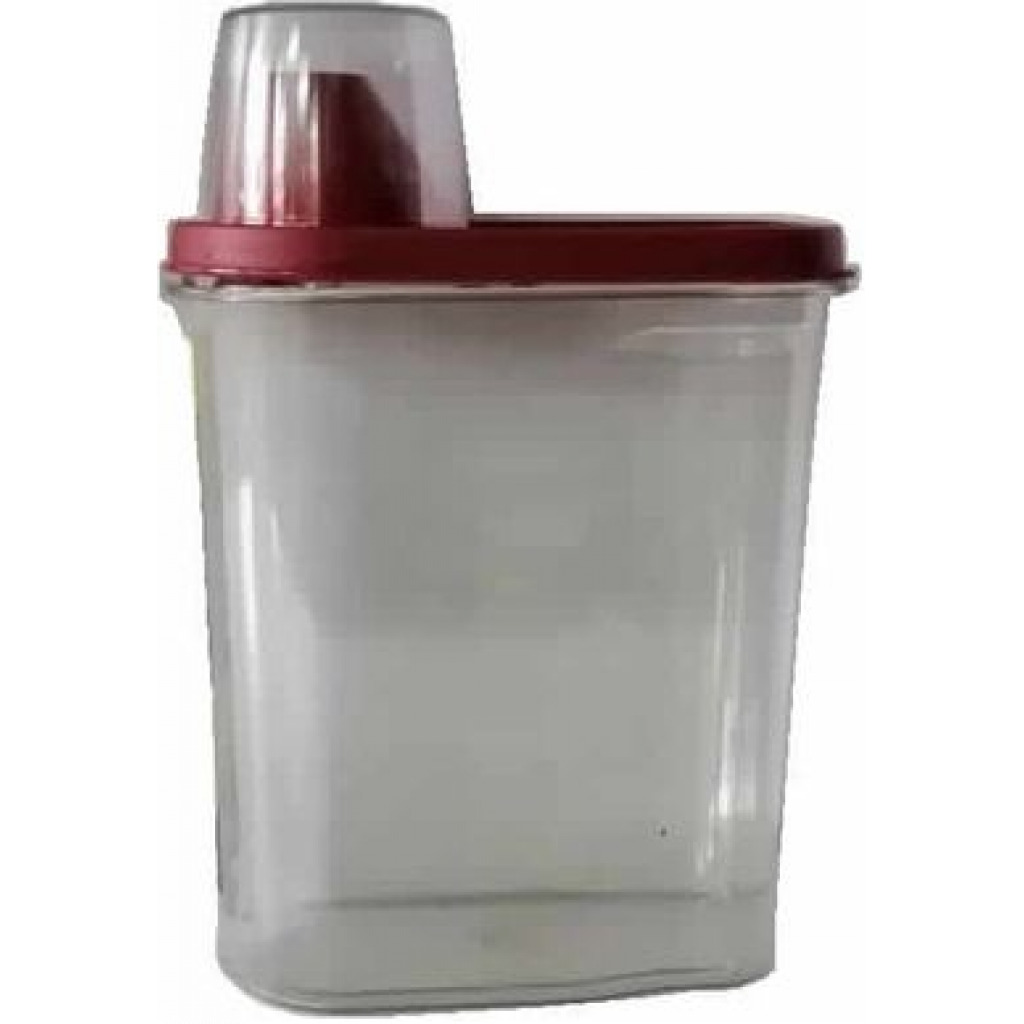 2.8 Litre Plastic Food Storage Grains Cereal Container Bin, Maroon