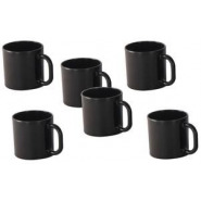 6 Pieces Of Tea Coffee Cup Mugs – Black Teacups TilyExpress