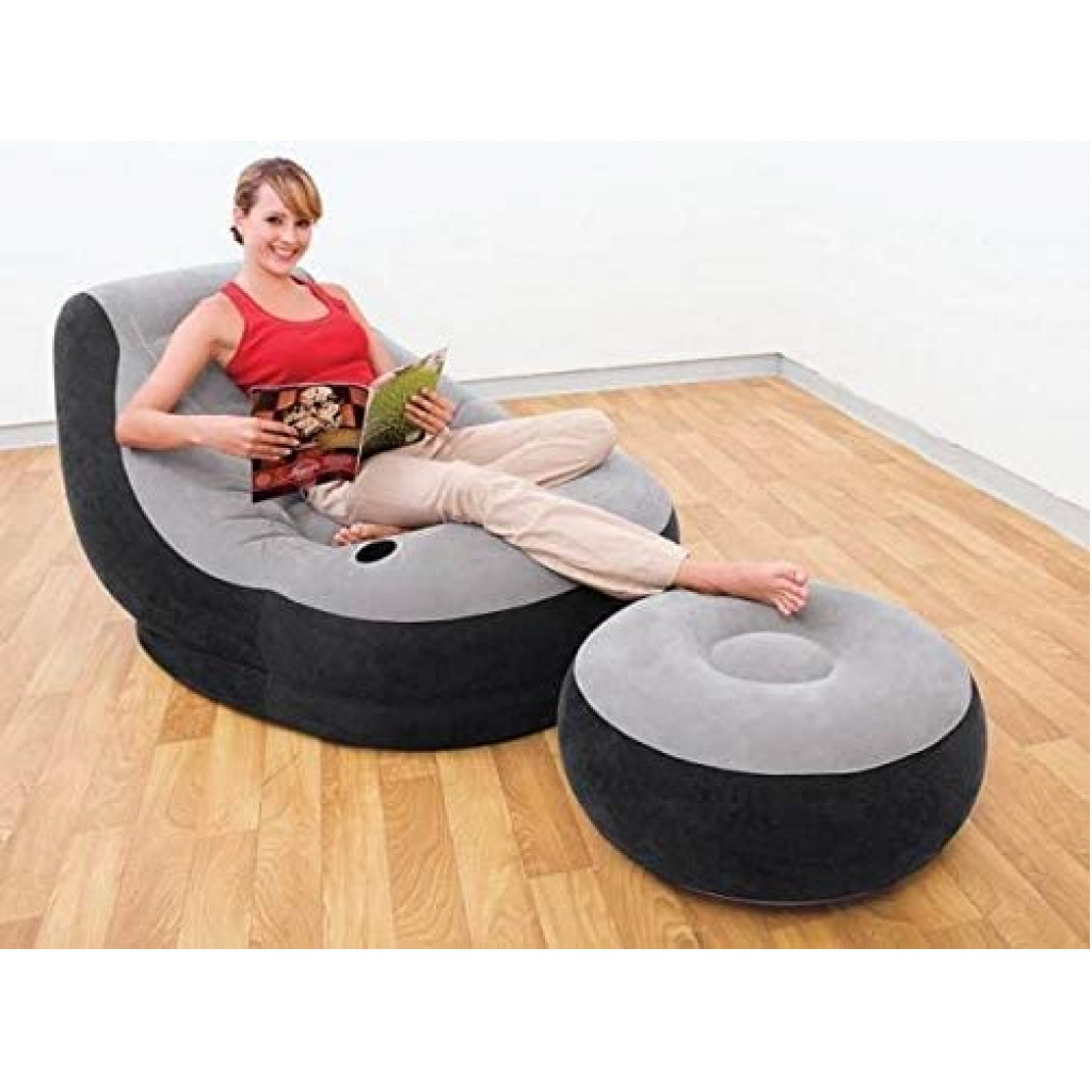 Inflatable Ultra Lounge Chair And Ottoman Set Sofas & Couches TilyExpress 2