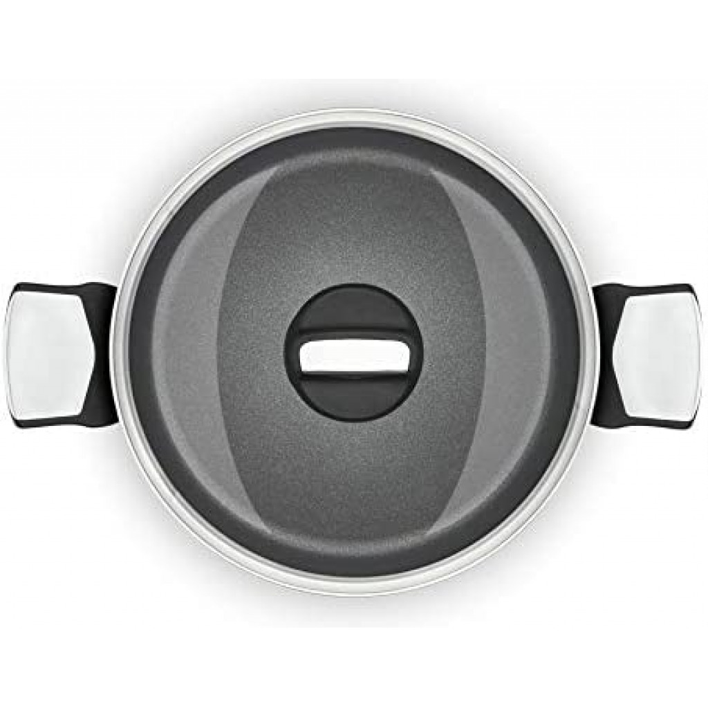 TEFAL Expertise Non-Stick 24 cm Casserole with Lid, Black, Aluminium, C6204672 (All Heat Sources including induction)