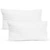 Set of 2 Rectangular Fibre Pillows – White Bed Pillows TilyExpress