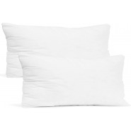 Set of 2 Rectangular Fibre Pillows – White Bed Pillows TilyExpress 2