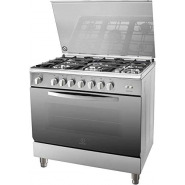 Indesit 90×60 cm 5 Gas Burners Cooker Range with 112 Liters Gas Oven with Wide Gas Oven & Flame Failure Protection I95T1CXEX Gas Cookers TilyExpress