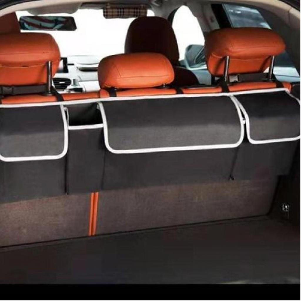 Car Trunk Organizer Interior Accessories Back Seat Big Storage Box Bag-Black