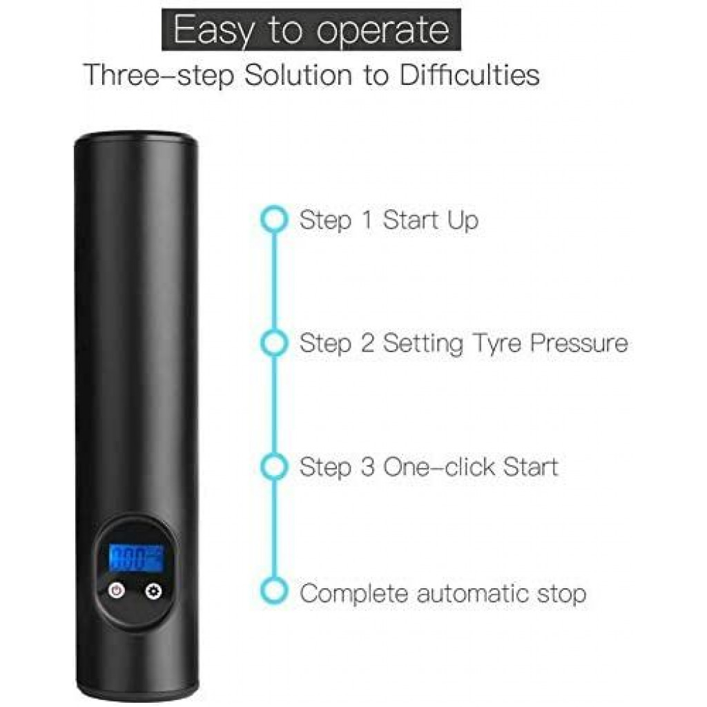 Car Wireless Inflatable Pump 12V Portable Air Pumps Electric Tire Inflator -Black Tire Care TilyExpress 13