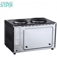 SHARE THIS PRODUCT Winningstar 40 Litres Electric Oven Cooker With 2 Hot Plates- Black Microwave Ovens