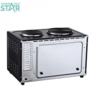 Winningstar 40 Litres Electric Oven Cooker With 2 Hot Plates- Black