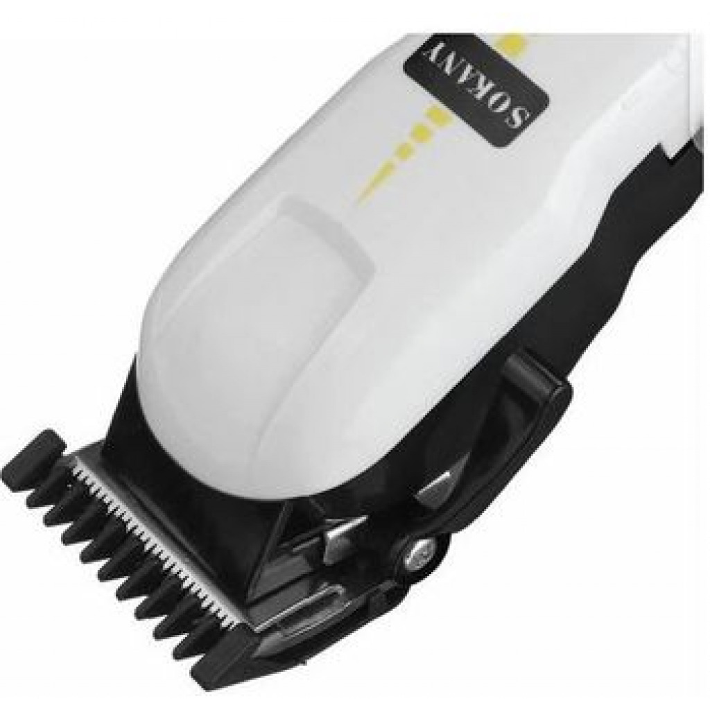 Sokany Rechargeable Hair Clipper Shaving Machine – White Electric Shavers TilyExpress 8