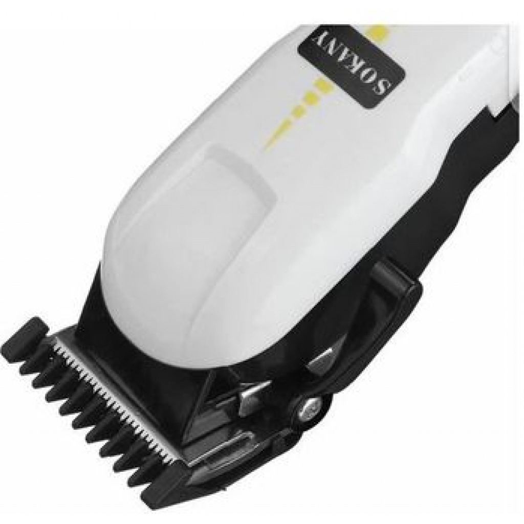 Sokany Rechargeable Hair Clipper Shaving Machine - White