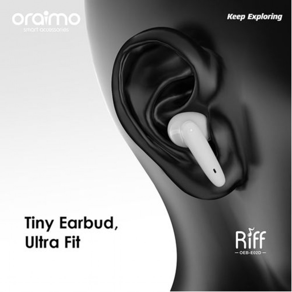 Oraimo Riff Smaller For Comfort True Wireless Earbuds - Black