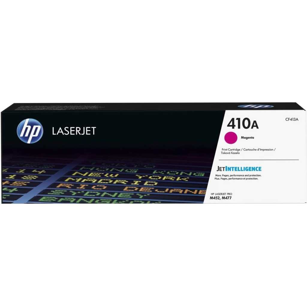 Original HP 410A Magenta Toner Cartridge | Works with HP Color LaserJet Pro M452 Series, HP Color LaserJet Pro MFP M377, M477 Series | CF413A