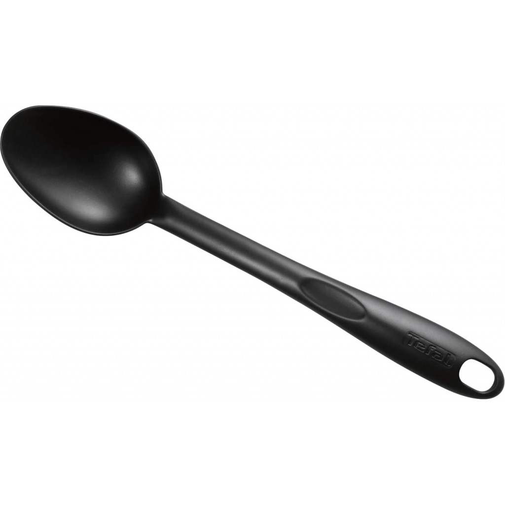 TEFAL Bienvenue Kitchen Tools Spoon, Black, Plastic, 2743912