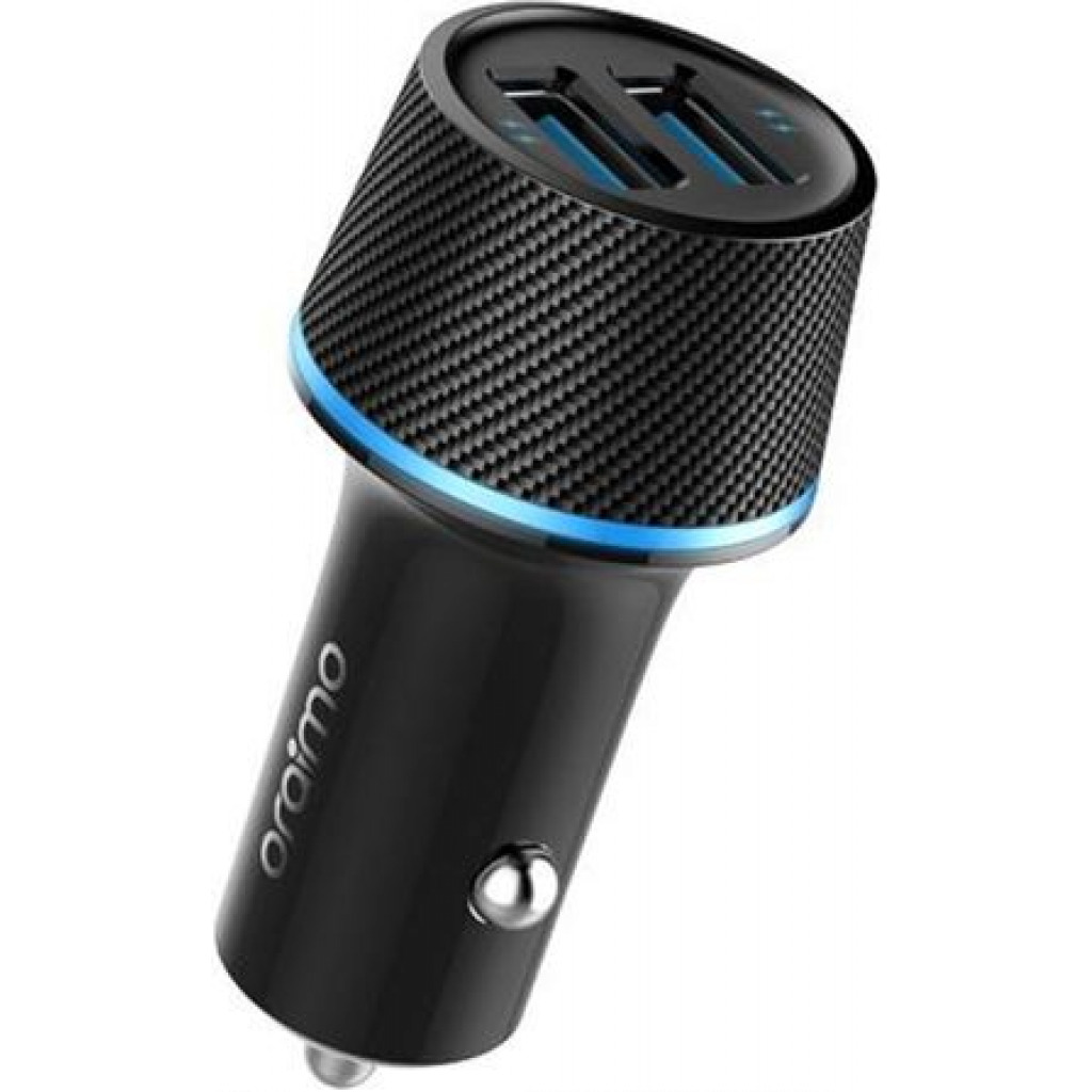 Oraimo Car Charger 2-In-1 Lightning & Micro USB Cable - Black