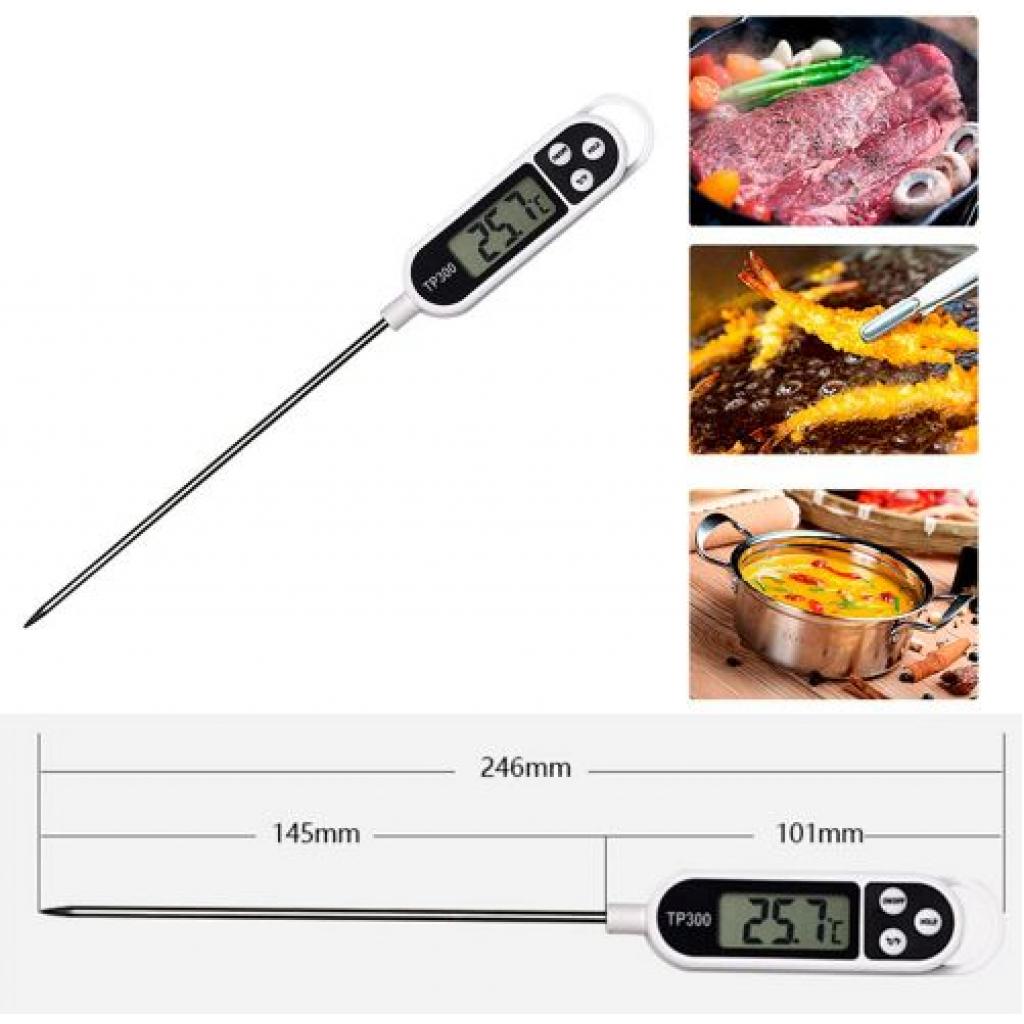 Digital Universal Kitchen Food Cooking Thermometer-White