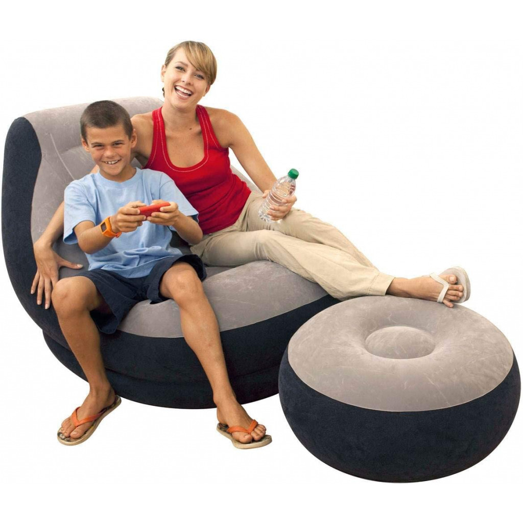 Inflatable Ultra Lounge Chair And Ottoman Set Sofas & Couches TilyExpress 7