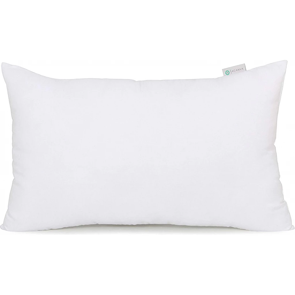 Decorative Rectangle Throw Pillow Case - White
